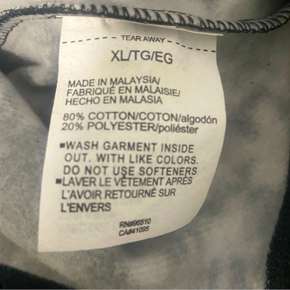 Under Armour Women’s Rival Fleece Camo Crew XL Loose Fit Black/Gray - Picture 10 of 12